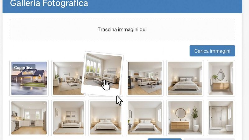 Come si carica e ordina una galleria fotografica di un immobile