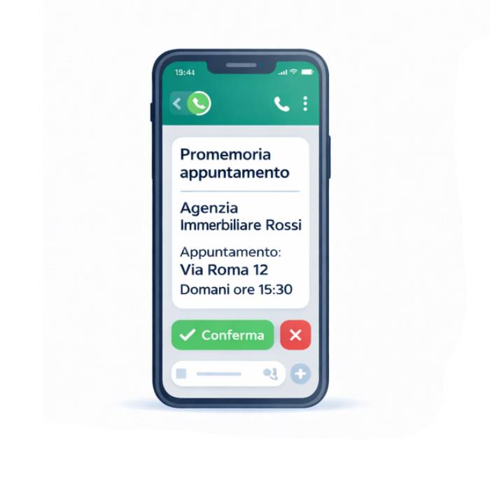 Promemoria automatici clienti via WhatsApp