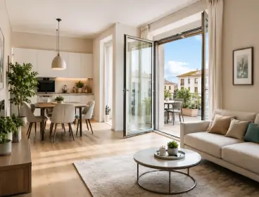 Foto appartamento con terrazzo usata come esempio di annuncio immobiliare