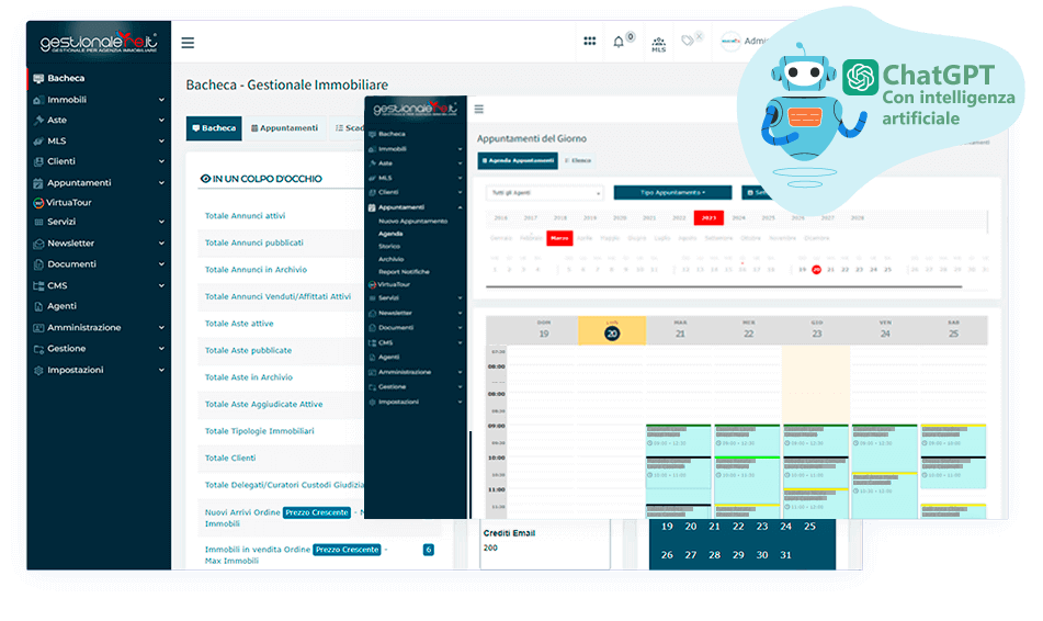 Gestionale per agenzia immobiliare con intelligenza artificiale ChatGPT