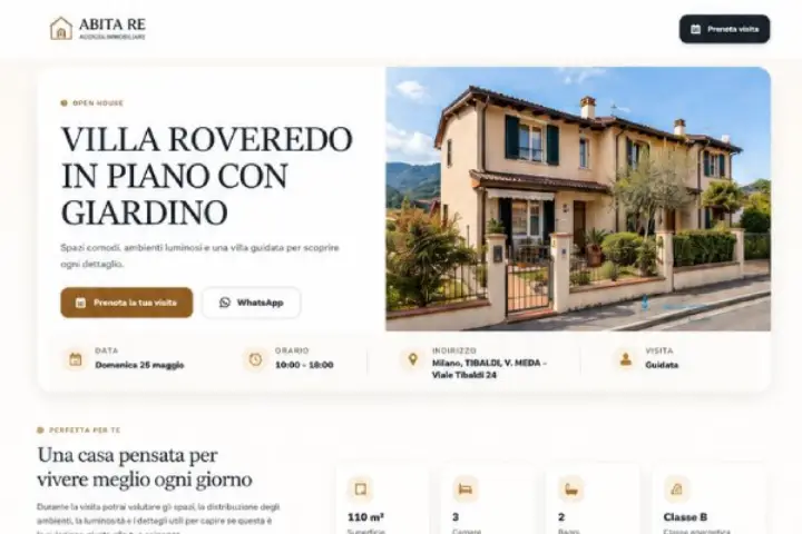 Template Open House Moderno con stile contemporaneo