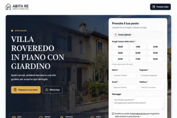Template Open House Visual con impatto grafico elevato